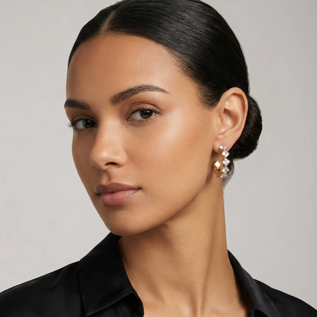 Belleza Extra Bling earrings - 18k gold plated