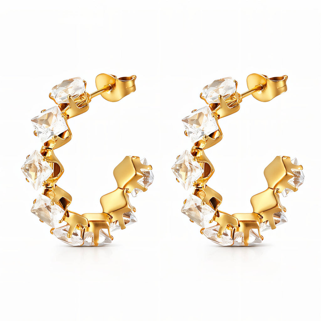 Belleza Extra Bling earrings - 18k gold plated
