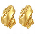 Chunky gold earrings - 18k gold plated
