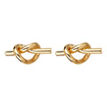 Gold knot earrings- 18k gold plated