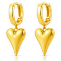 Love Story gold hearts earrings - 18k gold plated