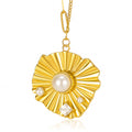 Pearly Queen Ruffled necklace - 18k gold plated