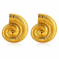 Beach Babe Scroll Shell earrings - 18k gold plated