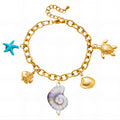 Beach Babe charm bracelet - 18k gold plated