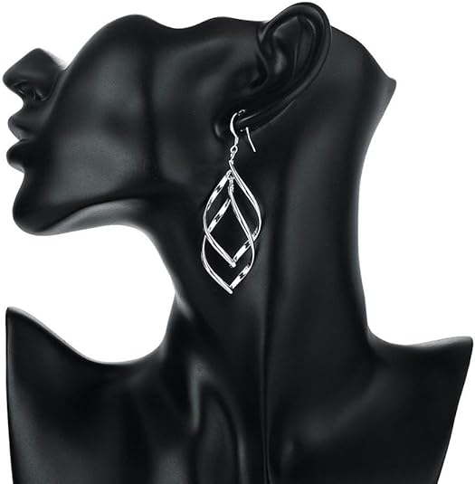 Twisted Swirl earrings - 925 silver plated